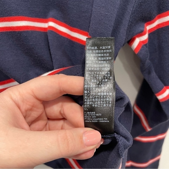 Topshop Stripe Long Sleeve Top Size 4 - Picture 6 of 7